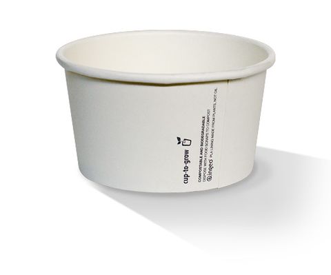 Greenmark PLA Hot Cold Paper Bowl White 12oz 350ml