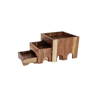 Chef Inox Seerve 3 Tier Nesting Buffet Riser Set Acacia