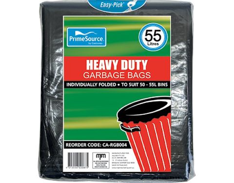 Heavy Duty Black 55Lt I/Folded Bin Line