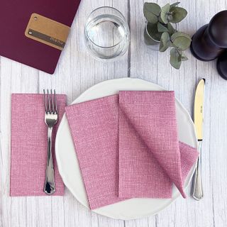 Bionap Napkin Airlaid 40x40 GT Fabric Bordeaux x800 (16x50) Compostable