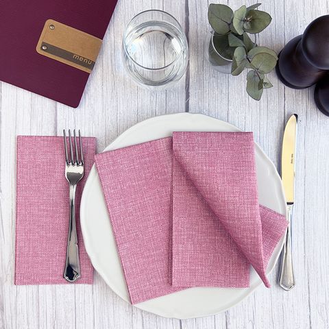 Bionap Napkin Airlaid 40x40 GT Fabric Bordeaux x800 (16x50) Compostable