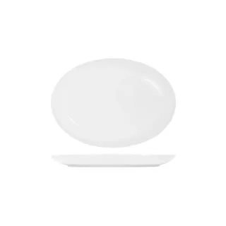 Tablekraft Core Platter Oval Coupe Shape White 355 X 260 X 35mm