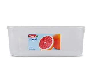 Decor Tellfresh Oblong 10lt 373x270x135mm Plastic Container & Lid