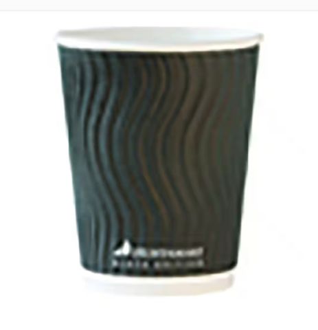 Huhtam&auml;ki Cup 8oz Charcoal Ripple Wall 80mm CT500