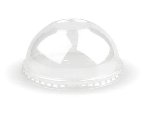 105mm PET dome lid - straw slot - clear