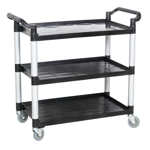 KH 3 Tier Utility Trolley Black Large 1030X490X950MM