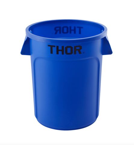 KHA Trust Commercial Thor Round Blue Bin 75lt