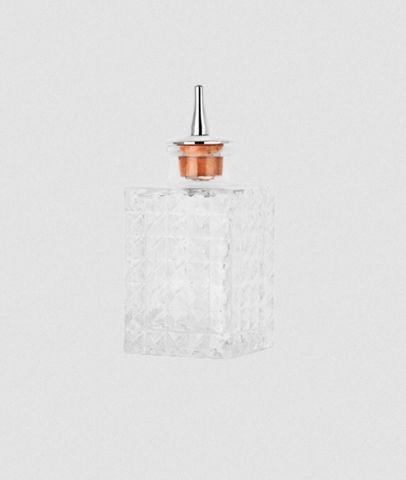 Bitters Bottle Square Glass Zanzi 50x120mm 90ml
