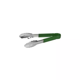 Tongs Stainless Steel Rod PVC Handle 300mm Green