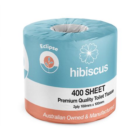 Eclipse T/Paper 2Ply 400Sh Hibiscus I/W 4Pk / 48