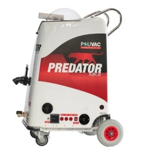 PREDATOR MK3 With 15m Solution hose | 15m Vacuum hose with 4-jet, 12&rdquo; Stainless Steel Wand