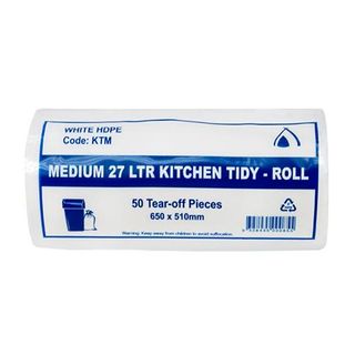 Kitchen Tidy Bags Medium 27Lt White  /1000