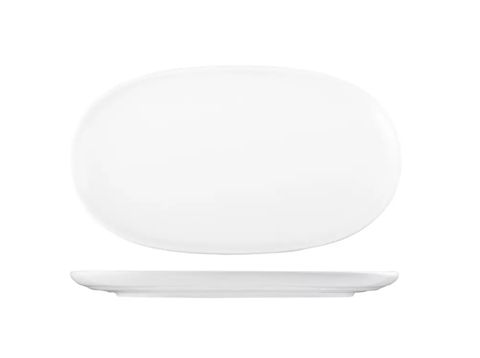 Plate Coupe Oval Moda Snow 250x150mm