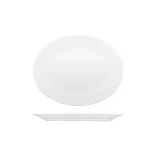 Churchill Buckingham Oval Plate Wide Rim White 254mm