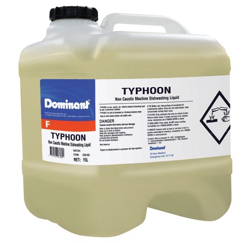 Typhoon non dangerous, machine dishwashing liquid 15L