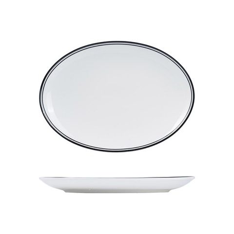 Nano Oval Plate white Logo G 1 col 320mm