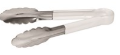 Trenton Stainless Steel Tong PVC Coated Handle White 230mm