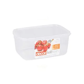 Decor Tellfresh Oblong 1.8lt 203x143x91mm Plastic Container & Lid