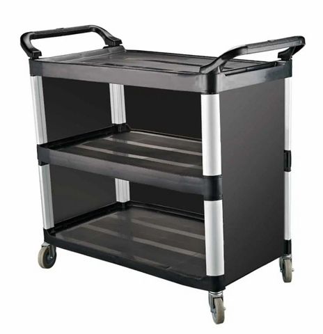 Ken Hands Large Utility Trolley Kit - 3 Side Enclosed Black (KH97193,KH97188,KH97186)  Trolley, Cutlery & Refuse Bins