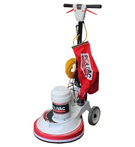 Polivac PV25TS Two Speed Suction Polisher / Scrubber 40cm  187-375RPM 2/4 pole drive motor with (PC40B1) QR Bassine Brush & (PC4012) QR Pad Holder