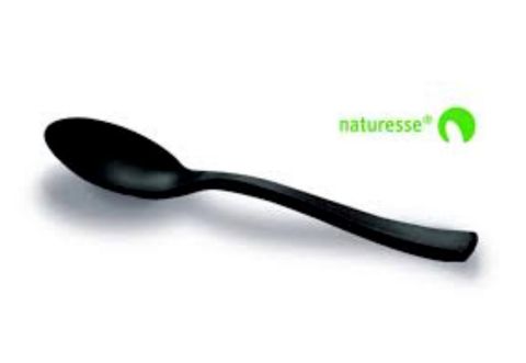 Black Mini Spoon Naturesse  CPLA Reusable  10cm CT1000