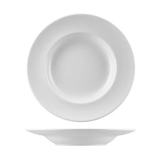 Rak Classic  Gourmet Deep Round Plate  Wide Rim White 300mmD