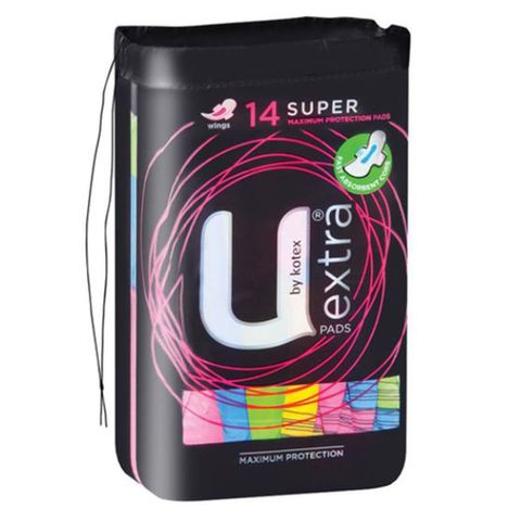 U By Kotex Feminine Pad Maxi Wing Super 12x6