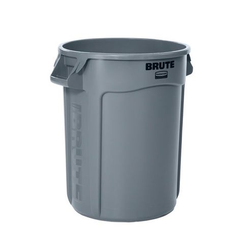 Rubbermaid Brute Round Container 121.1L Greyno Lid
