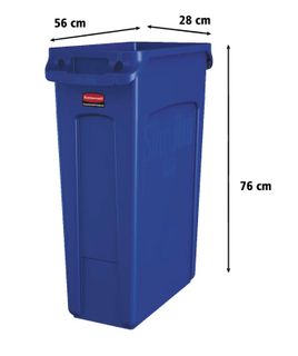 Rubbermaid Slim Jim Recycle Bin Blue 87L