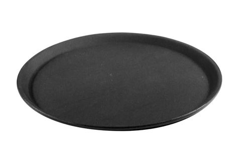 Round Non Slip Tray Black 400mm