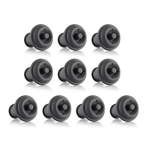 Vacuum Wine Stoppers Grey -Set of 10