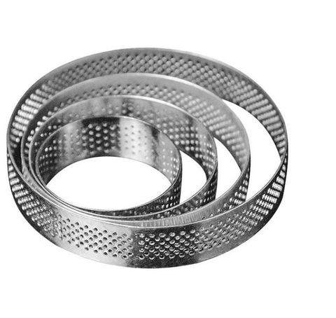 Tart Ring Perforated Round S/S 45mmx20mm