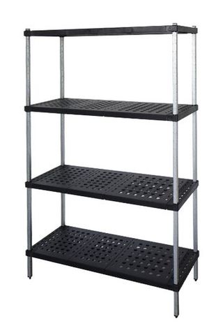 Mantova Shelving 1800 x 525 x 1800 4 Tier Post/ Galvanised Tube/ ABS Real-Tuff Shelving