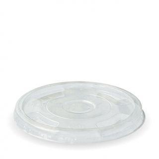 Clear Flat Lid With Straw Slot (10) / 100