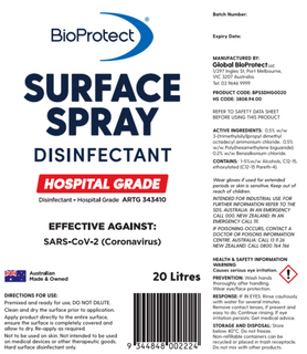 Bioprotect Sanitiser And Surface Protection 20L