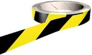 Non Reflective Tape 50Mm Black Yellow / Roll