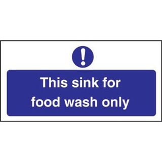 This Sink Is For Food Wash Self Sticking Vinyl
