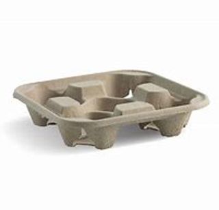 4 Cup Tray Biocup Carrier (4) / 75