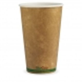 Biocups Single Wall Kraft Green Stripe 16Oz / 1000