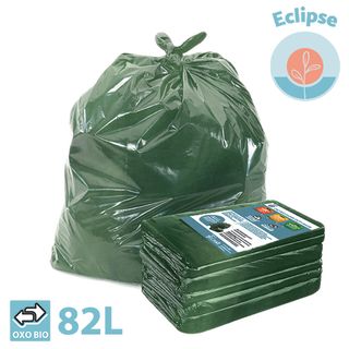 Eclipse Garbage Bag Oxo Degradable Green 82L /Slv