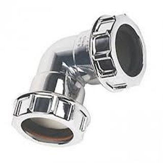 Bent End Piece Chrome With Coupling 32Mm