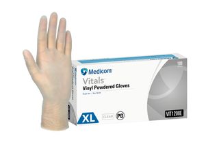 Vinyl Clear Powdered Gloves X-Large - Box 100