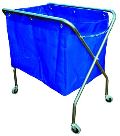 Edco Metal Frame Scissor Trolley With Blue Bag