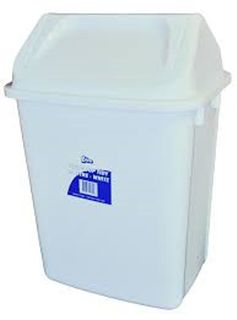 Edco 30Lt White Swing Top Bin