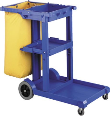 Oates Janitor Trolley Dark Blue W/Lid