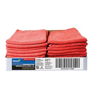 Oates Microfibre Cloth Red 40X40Cm / Each