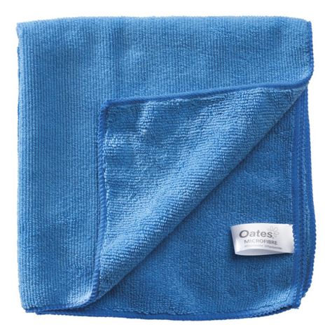 Oates Microfibre Cloth 40X40 Thick Blue / 60Pk