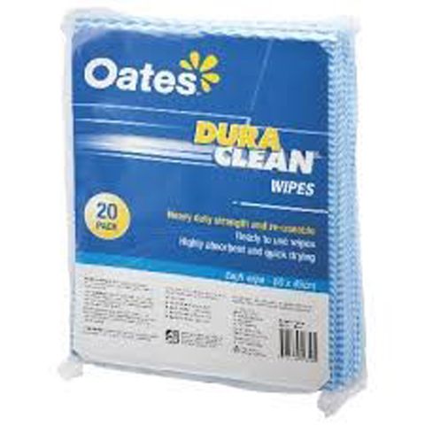 Oates Duraclean Wipe Blue 20Pk