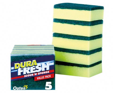 Oates Durafresh H/D Scour N Sponge / 5Pk