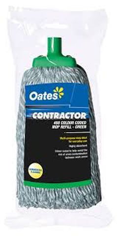Oates Mop Contractor Head Refill Green 400Gm